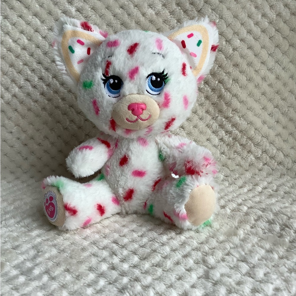 Build A Bear Buddies White Sprinkles Kitty Cat 2017 Mini 7in BAB Stuffed Animal